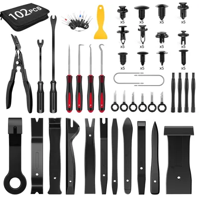 Produktbild von Montagewerkzeug Set, 102-teilig, Nylon, für Auto und Radio
