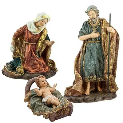 Weihnachtskrippe, Kunstharz, 46 cm, 3-teilig