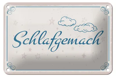 Produktbild von Blechschild Spruch 18x12cm Schlafgemach Dekoration