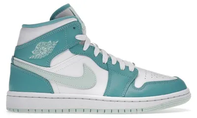 Image de Jordan 1 Mid, couleur vert turquoise délavé (pour femmes) - Taille EU 40
