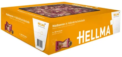 Produktbild von Hellma Waldbeeren in Vollmilchschokolade 380er
