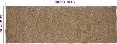 Produktbild von vidaXL Bereichsteppiche Grau 80 x 300 cm Jute