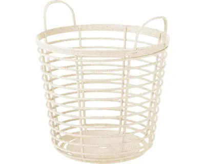Obrázek produktu pro Úložný koš s uchy ZANZI BASKET ECO WOOD Krémová 40,2 x 37,4 x 37,4 cm