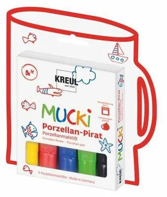 Produktbild von KREUL MUCKI Porzellanmarker Set 5 Stück