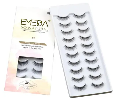 Image de Ensemble de faux cils : 10 styles, 10 paires, aspect naturel, doux, effet 3D