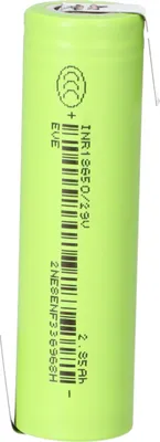 Produktbild von EVE INR18650-29V 2850mAh 3,6V Li.Ion Entladestrom 8.4A Z-Lötfahne