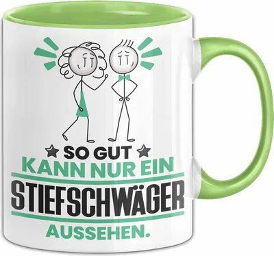 Produktbild von Stiefschwäger Geschenk Tasse So Gut Kann Nur Ein Stiefschwäger Aussehen Geschenkidee Kaffee-Becher (Grün)