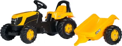 Produktbild von rolly toys Kid JCB, Trettraktor mit Anhänger, Maße: 134x47x52 cm; 01 261 9