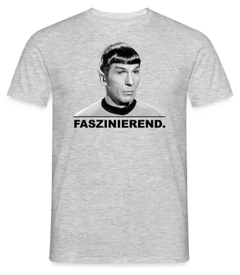 Produktbild von Spreadshirt Star Trek Spock Faszinierend Männer T-Shirt, L, Grau meliert