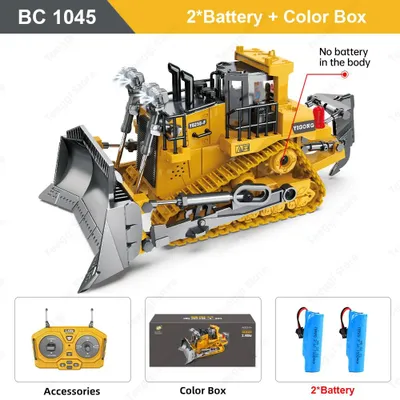 Produktbild von Ferngesteuerter Bulldozer - RC-Baufahrzeug - 9 Kanäle - Maßstab 1:20 - Fernbedienung - Lithiumakku Inklusive - Reichweite 30 m - Laufzeit 30 Min.