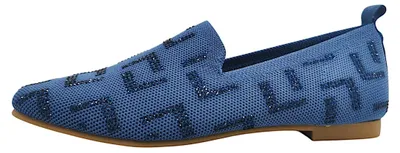 Image de La Strada : Chaussures pour femmes, chaussures basses, mocassins, couleur bleue, style décontracté