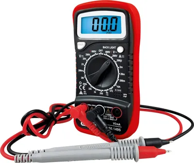 Obrázok produktu pre KS Tools 150.1495, Digitálny multimeter, Ručný multimeter, 0.2 - 600 V, 200 - 600 V, 200 - 2000000 ohm, Plast, Guma