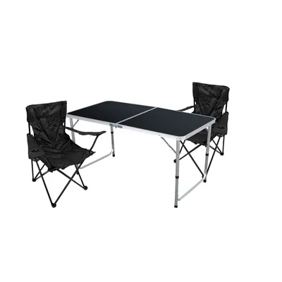 3-tlg Campingmöbel Set Tisch mit Tragegriff + 2 Campingstuhl + Tasche Outdoor