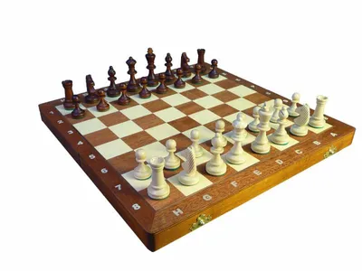 Produktbild von Teilen Schach Schachspiel SET intarsie Turnier Tournament Staunton 3 Holz braun