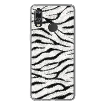 Produktbild von MuchoWow® Handyhülle Schutzhülle Hülle für Huawei P20 Lite (2020) Tiermuster - Zebra - Weiß Silikon Softcase Handy Hülle - Kartenhalter