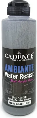 Obrázek produktu pro Cadence Acrylfarbe wasserfest matt 250 ml Anthracite Black + Catalyst