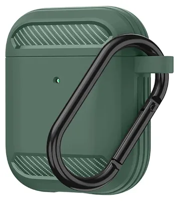 Obrázek produktu pro Pouzdro Techsuit Carbon Silicone pro AirPods 1 / AirPods 2 – zelené