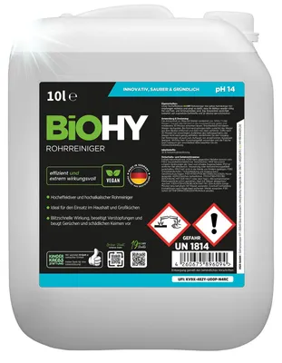 Produktbild von BiOHY Rohrreiniger nachhaltig, Abflussreiniger, Rohrfrei, Abflussfrei