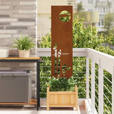 Produktbild von vidaXL Garten Sichtschutz-Leinwand Rostig 32 x 140 cm Wetterfeststahl