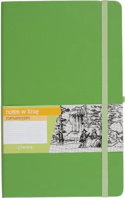 Produktbild von Antra Notes A5 Linia Romantyzm - Zielony z Gumką