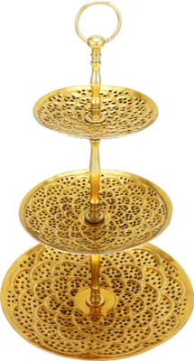 Image de Étagère Orientale Présentoir à Cupcakes Aghdas Or - 50 x 30cm