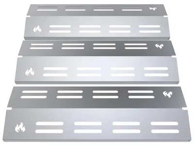 Produktbild von Gasgrill Edelstahl Brennerabdeckung passend für Enders Boston Pro 3 4 Boston 6, Farbe:3 Leisten Glänzend Flame