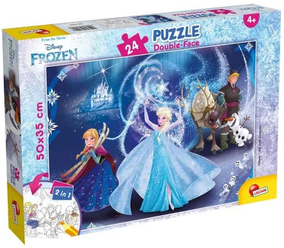 Produktbild von Zweiseitiges Puzzle Frozen 24 Teile Lisciani