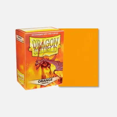 Produktbild von Dragon Shield Standard Größe Matte Ärmel - Orange (100 Ärmel)