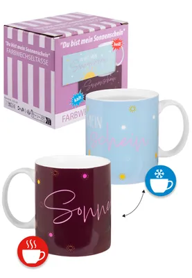 Produktbild von Du bist mein Sonnenschein Zaubertasse - Kaffeetasse Becher Kaffeebecher Tasse aus Keramik Farbwechseltasse 320 ml