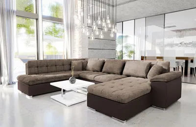 Produktbild von MIRJAN24 Ecksofa Niko Bis, Bettkasten und Schlaffunktion, Sofa vom Hersteller, Wohnlandschaft, Polstergarnitur (Soft 066 + Lawa 02, Seite: Rechts)