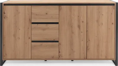 Image de CALICOSY - Buffet Bas 3 portes 3 tiroirs L160 cm - DENVER