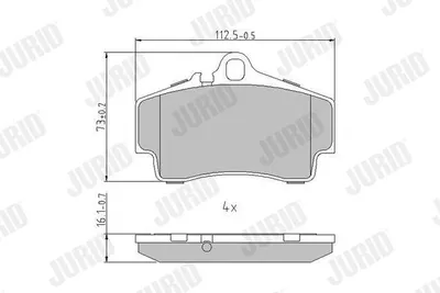 Produktbild von JURID Bremsbeläge Satz Hinten für PORSCHE BOXSTER (986) 573229J