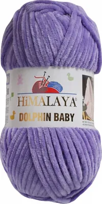 Produktbild von Strickfein Himalaya Dolphin Baby super Bulky Chenille Garn Wolle strickgarn 100 gr 80364 - lila