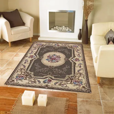 Immagine prodotto di Tappeto Velour antiscivolo AUBUSSON 200X280 cm MUD | GalleriaFarah1970