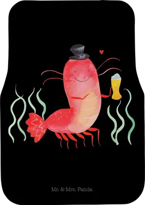 Produktbild von Mr. & Mrs. Panda Fußmatte Fürs Auto Hummer Weizen - Schwarz - Geschenk, Bier, Automatte, Wirtschaft, Kneipe, Meer, Kochen, Autoteppich, Gasthaus, Auto-Fußmatte, Garnelen