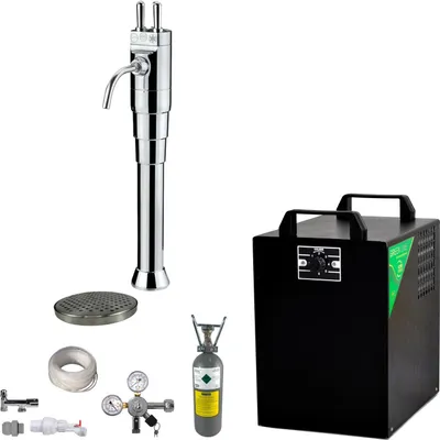 Produktbild von BieTal® Tafelwassergerät BT-25U Sprudelwasser Zapfstelle Classic Hebel im SET
