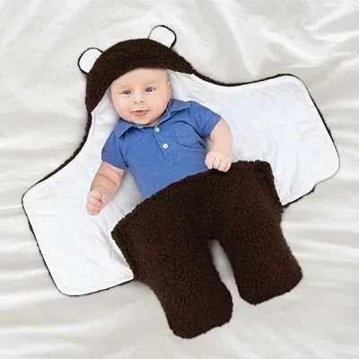 Productafbeelding van Wikkeldraadjes voor baby's - Gemaakt van hoogwaardige katoen en kasjmier, geschikt voor baby's van 0-3 maanden