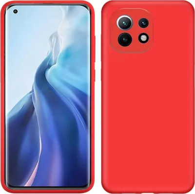 Produktbild von Xiaomi Mi 11 Hülle, LaimTop Flüssig Silikon Soft Gummi Schutzhülle für Xiaomi Mi 11 Rot