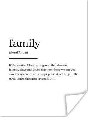 Produktbild von MuchoWow® Poster sprichwörter - zitate - familie - Wörterbuch 30x40 cm - Wandplakat - Poster Kinderzimmer