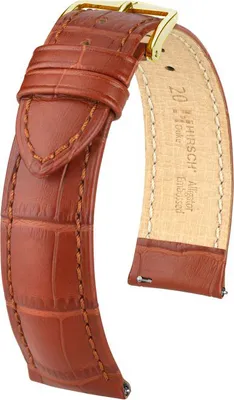 Produktbild von Hirsch Uhrenarmband Duke L goldbraun 14 mm
