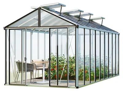 Produktbild von GFP Gewächshaus Hera 9 Glasgewächshaus 263x575 cm | Aluminium-Rahmen