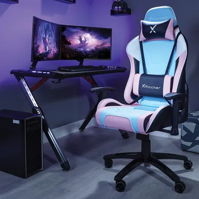 Produktbild von X Rocker Agility eSports, PC-Gamingstuhl, 100 kg, Gepolsterter, ausgestopfter Sitz, Gepolsterte, ausgestopfte Rückenlehne, Rennen, PC