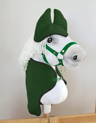 Produktbild von Hobby Horse A3 Set: Decke + Fliegenmuffs - Grün