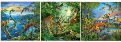 Image de Puzzle le monde des dinosaures 3 x 49 pieces - ravensburger dino - 09317