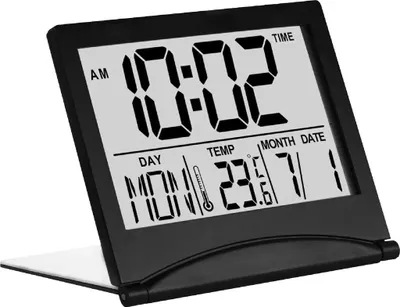 Produktbild von Digitaler Wecker LCD klappbar - Digitaluhr - Schwarz