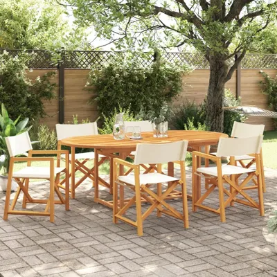 Image de Maison Exclusive - Lot de 6 chaises de jardin pliantes en tissu blanc crème
