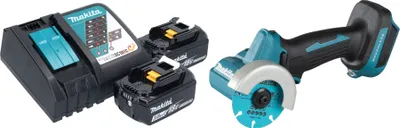 Produktbild von Makita DMC 300 RF Akku Winkelschleifer 18 V 76 mm Brushless + 2x Akku 3,0 Ah + Ladegerät