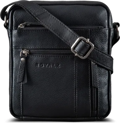Produktbild von ROYALZ 'Dallas' Kleine Umhängetasche Herren Leder - Männer Schultertasche Echtleder im Vintage Look - Mini Ledertasche ideal für Alltag und Freizeit