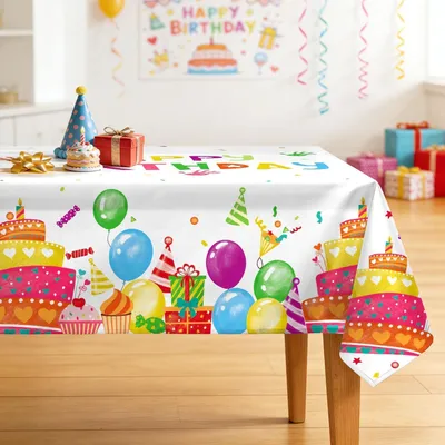 Produktbild von Tischdecke Rechteckig 152 x 264 cm Polyester Waschbar