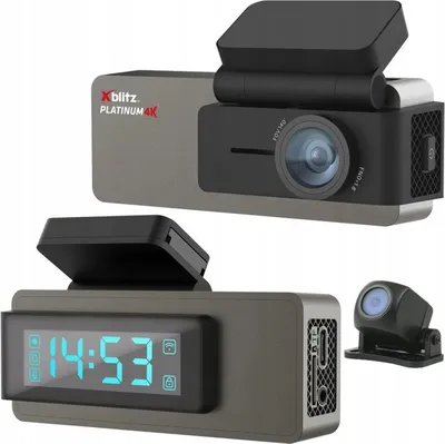 A collage of a dashcam and a rear-view camera.